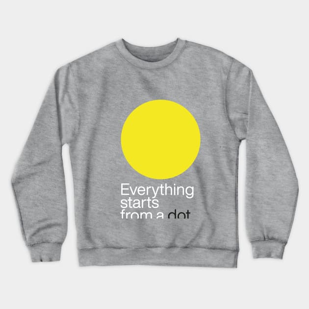 Everything starts by a dot. (Kandinsky) Crewneck Sweatshirt by sub88